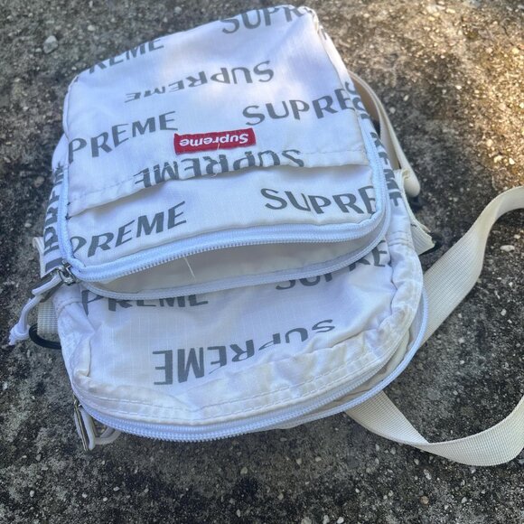 Vintage Supreme 3M Repeat Shoulder Bag White FW16 Y2k Streetwear - Picture 4 of 6